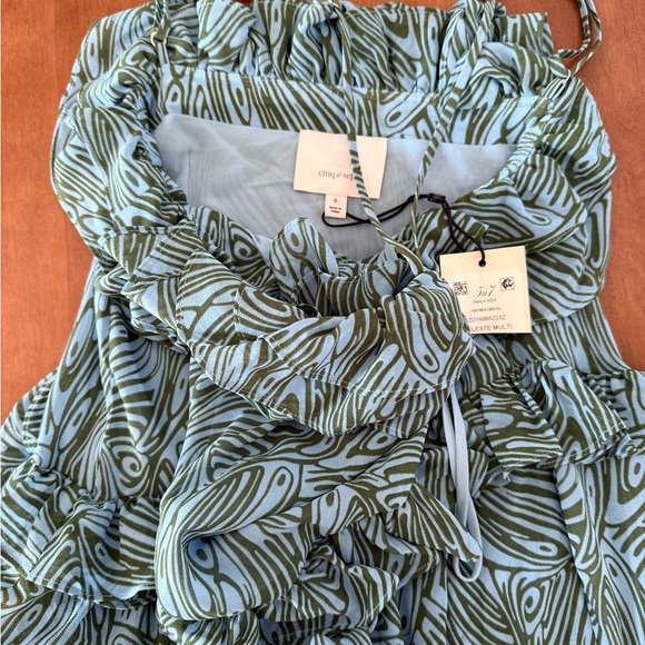 Blue Ruffled Maxi Dress - Picture 3 of 3